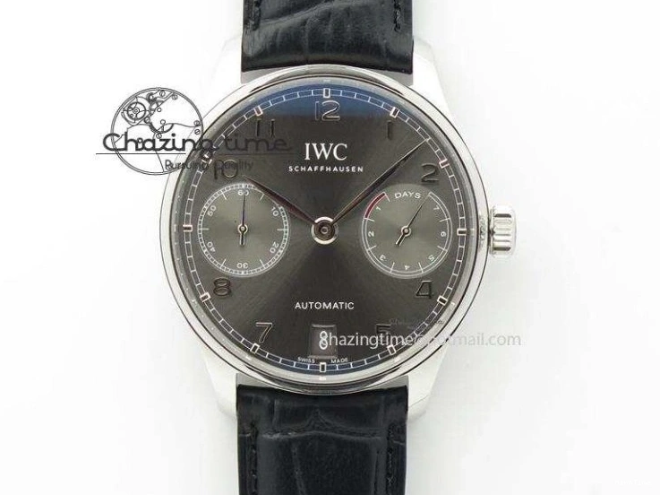 MIROTIME 0113 Portuguese Tourbillon IW5463 RG ZF Best Edition White Dial on Brown Leather Strap Stylish 7174